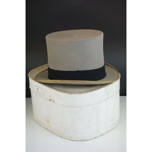 136 - An A J White of Jermyn Street top hat with box .