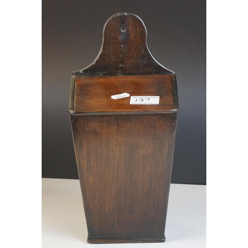 137 - 19th century Wall Hanging Candle Box