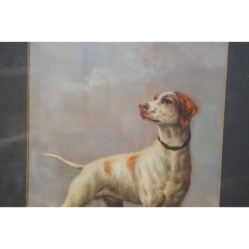 139 - Oil Painting Study of a Pointer Dog in a Landscape