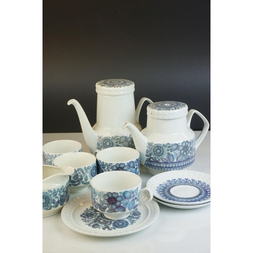 143 - Pontesa Castilian Toledo Ironstone Part Tea Service to include Tea and Coffee Pots, 32 pieces