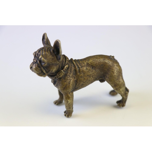 168 - Abronze /brass figure of a French Bulldog