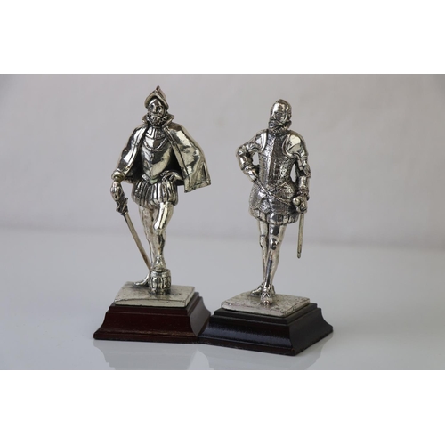 203 - Two Royal Hampshire Silver Plated Tudor Figures