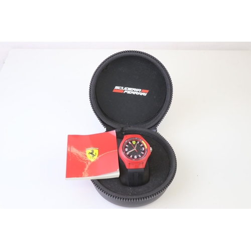 222 - Scuderia Ferrari Gent's Watch in original case with instruction booklet and serial number