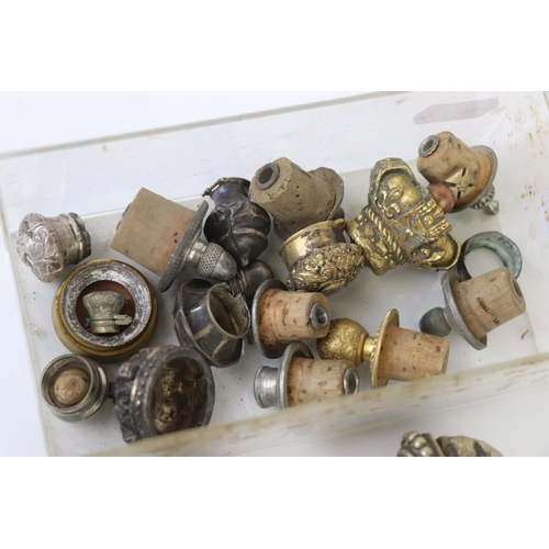 225 - A collection of vintage finials and stoppers.