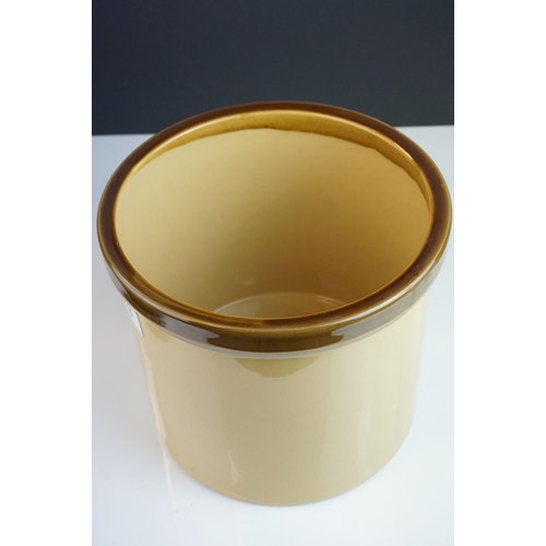 28 - Large ' T G Green ' Ceramic Bread Crock with Lid, marked ' Bread ', 29cms high