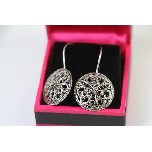 287 - Pair of Silver Filigree Earrings