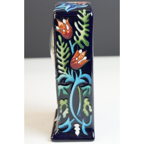 3 - Moorcroft Mantle Clock, impressed marks to base and also marked Trial Piece, 16cms high