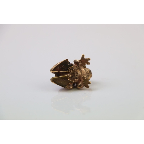 305 - Brass Cased Frog Pin Cushion