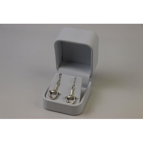 320 - Pair of Silver Earrings in the form of Stirrups