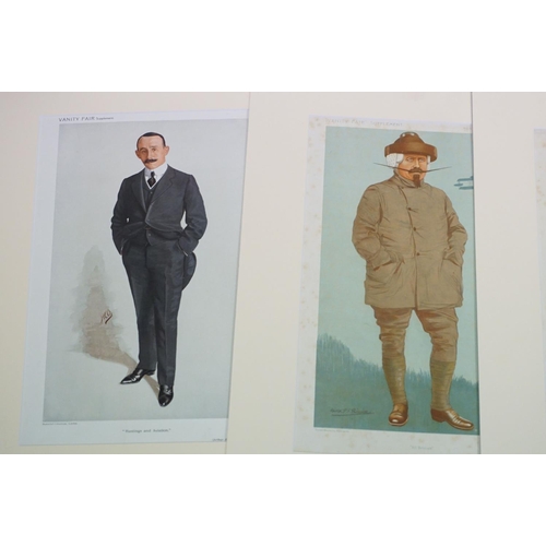 346 - Eight Vanity Fair Aviation Themed Prints including Four ' Men of the Day ' Series ( All British, Fli... 