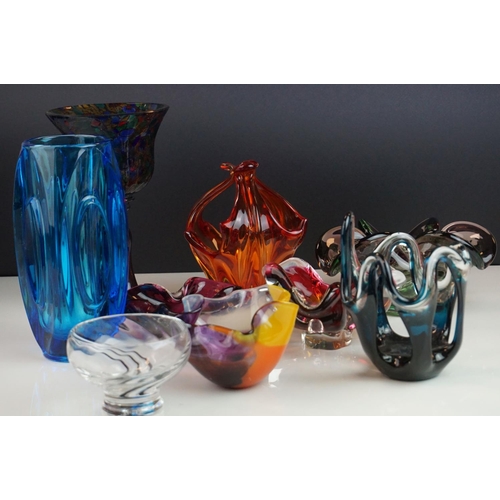 35 - Collection of Glassware including Caithness and Studio together with Four Studio Glass Bowls