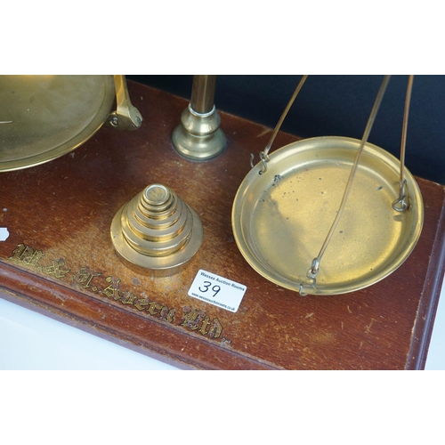 39 - A set of antique W and T Avery balance scales with weights