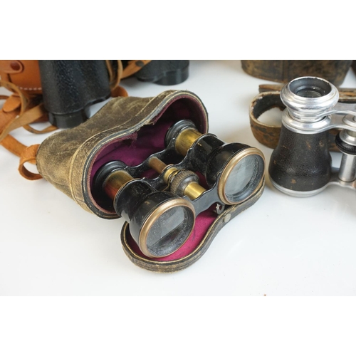 478 - Set of 19th century J H Steward Field Glasses in partial case, Set of Cased Greenket Binoculars, Cas... 