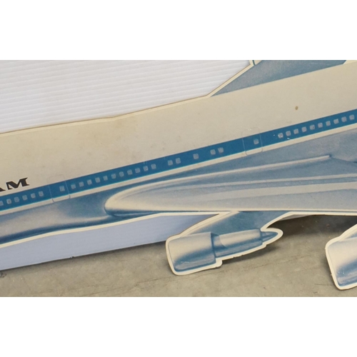 53 - Two Mid 20th century Advertising Cardboard Cut Out Double Sided Signs in the form of Airplanes inclu... 