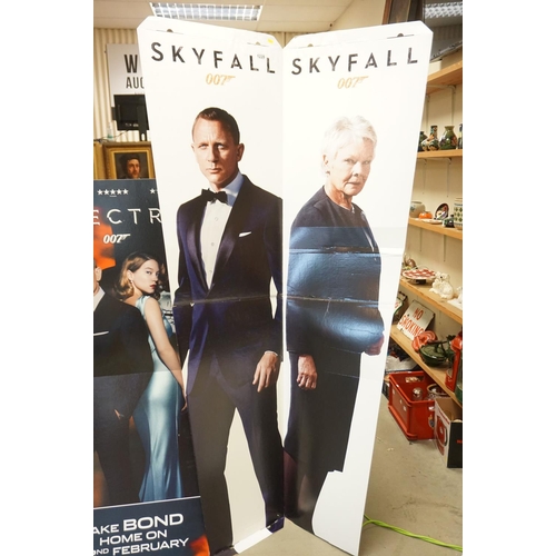 60 - Three Cardboard Cinema Foyer Film Advertising Signs including Two Jams Bond Skyfall and the other Ja... 