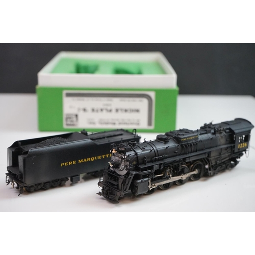 100 - Boxed Overland Models Inc HO gauge OMI-1449 Nickel Plate Road S-2 2-8-4 Pere Marquette 1226 brass lo... 