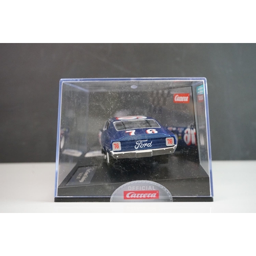 1001 - Five cased / boxed Carrera Evolution slot cars to include Ford Torino Talladega Wendell Scott No 34,... 