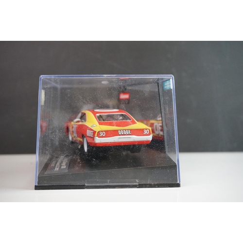 1001 - Five cased / boxed Carrera Evolution slot cars to include Ford Torino Talladega Wendell Scott No 34,... 