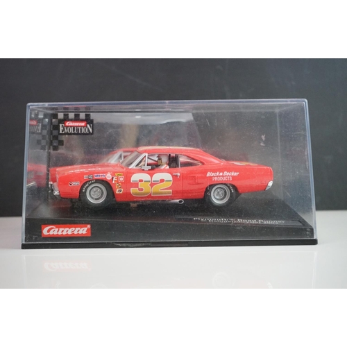 1002 - Five cased / boxed Carrera Evolution slot cars to include Dodge Charger 500 No 41 Riverside 1969, Do... 