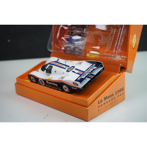 1012 - Four boxed Slot it Le Mans Winners Collection slot cars to include CW04 Porsche 962C LM1986, Porsche... 