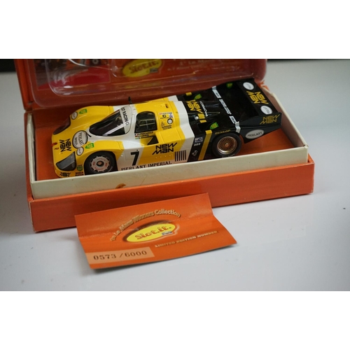 1012 - Four boxed Slot it Le Mans Winners Collection slot cars to include CW04 Porsche 962C LM1986, Porsche... 