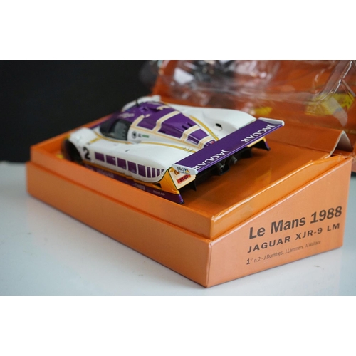 1013 - Three boxed Slot it Le Mans Collection slot cars to include CW10 Ford mkII n 2 1966, CW03 Jaguar XJR... 