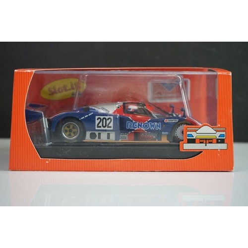 1015 - Four boxed/cased Slot it slot cars to include CA18b GT40, Lancia LC2 SICA08A, SC15a Slot Car Festiva... 