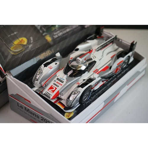 1017 - Two boxed Slot it slot cars to include CW19 Audi R8 LMP n.8 1st 24th Le Mans 2000 and CW17 Audi R18 ... 