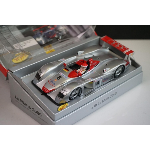 1017 - Two boxed Slot it slot cars to include CW19 Audi R8 LMP n.8 1st 24th Le Mans 2000 and CW17 Audi R18 ... 