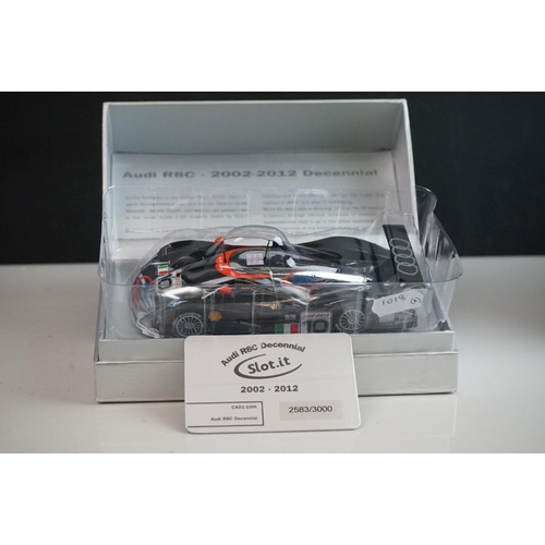 1018 - Two boxed Slot it slot cars to include CW19 Audi R8 LMP n.8 1st 24th Le Mans 2000 and CA01-10th Audi... 