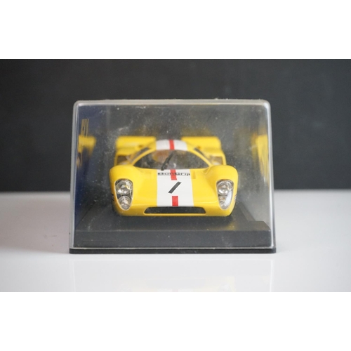 1019 - Six cased Fly Classic slot cars to include C31 Lola T70 MK 3B Azul, s32 Lola T70 Alcaniz 99, C32 Lol... 