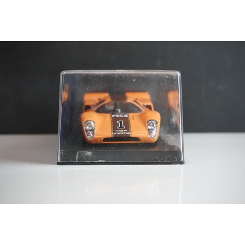 1019 - Six cased Fly Classic slot cars to include C31 Lola T70 MK 3B Azul, s32 Lola T70 Alcaniz 99, C32 Lol... 