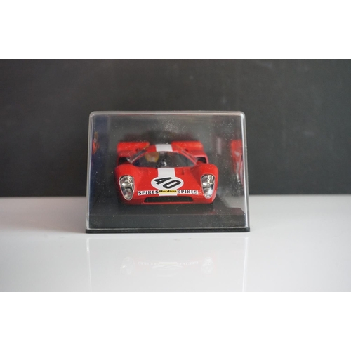 1020 - Six cased Fly Classic slot cars to include C44 Porsche 908 Flunder Calcas decals, C64 Porsche 908/3 ... 