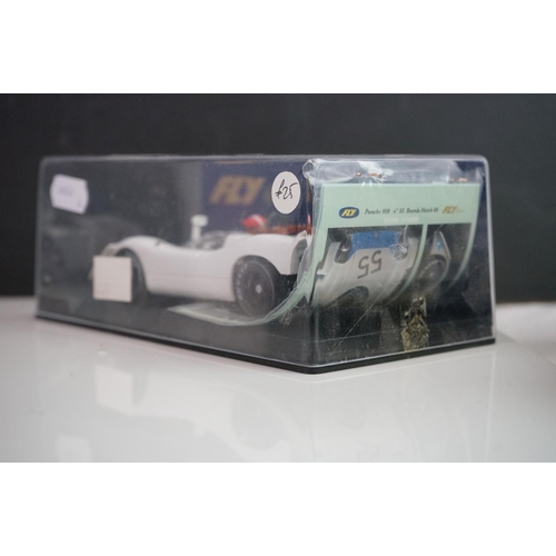 1021 - Six cased Fly Classic slot cars to include C44 Porsche 908 Flunder, C14 Porsche 908 Brands Hatch, S3... 