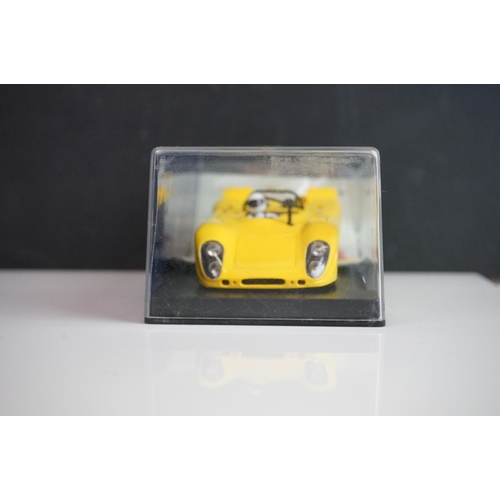 1022 - Four cased Fly Classic slot cars to include C12 Porsche 908 Amarillo, C45 Porsche 908 Flunder Le Man... 