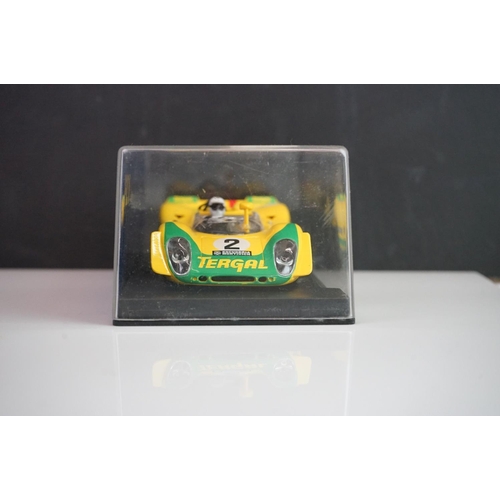 1022 - Four cased Fly Classic slot cars to include C12 Porsche 908 Amarillo, C45 Porsche 908 Flunder Le Man... 