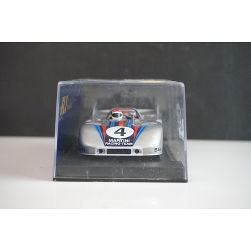 1025 - Six cased Fly Model slot cars to include C63 Porsche 908/3 Nurburgring 1971, 88098 Porsche 908/2 Seb... 