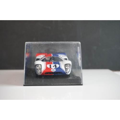 1026 - Six cased Fly Model slot cars to include 88092 Porsche 908/3 6th Watkins Glen 1972 (C-101), C68 Pors... 