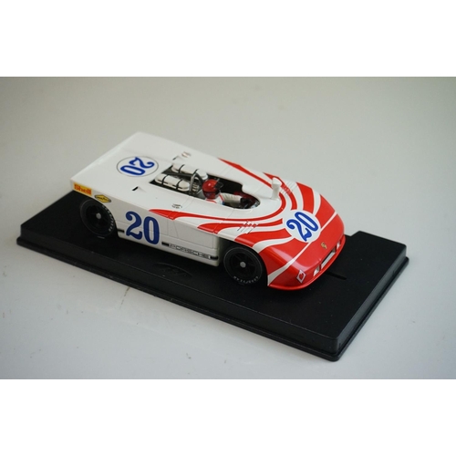 1026 - Six cased Fly Model slot cars to include 88092 Porsche 908/3 6th Watkins Glen 1972 (C-101), C68 Pors... 