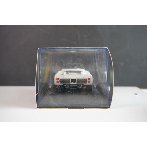 1034 - Five cased / boxed Scalextric slot cars to include C2548 Indy Car plain white, C2472 Ford GT40 plain... 