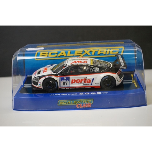 1035 - Three cased Scalextric slot cars to include ltd edn C3327 McLaren MP4-12C Scalextric Club 2012, C296... 