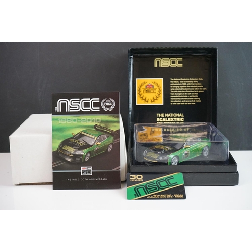 1036 - Boxed Scalextric NSCC 30th Anniversary C3144 Jaguar XKR GT3 NSCC slot car, with certificate car, vg