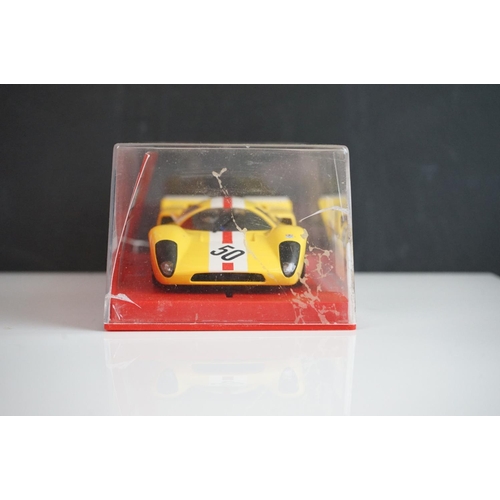 1040 - Five cased / boxed slots cars to include 3 x Flyslot (705101 Lola Y70 mk3B, 702103 Doran JE4 24H Day... 