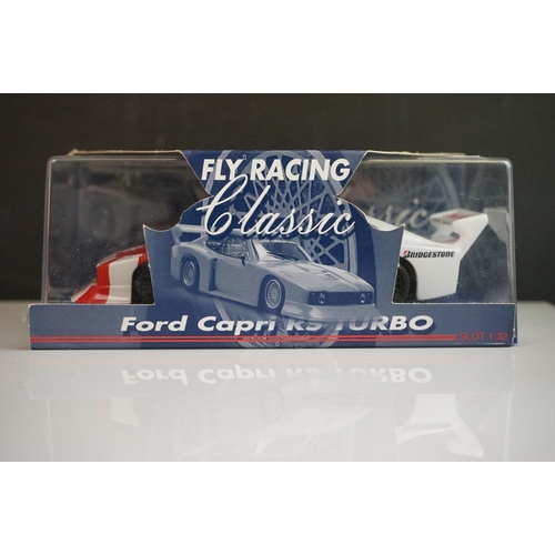 1040 - Five cased / boxed slots cars to include 3 x Flyslot (705101 Lola Y70 mk3B, 702103 Doran JE4 24H Day... 