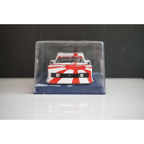 1040 - Five cased / boxed slots cars to include 3 x Flyslot (705101 Lola Y70 mk3B, 702103 Doran JE4 24H Day... 