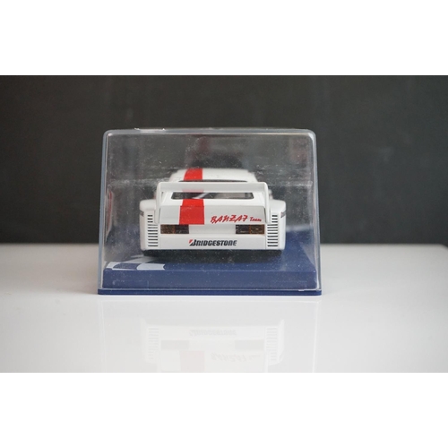 1040 - Five cased / boxed slots cars to include 3 x Flyslot (705101 Lola Y70 mk3B, 702103 Doran JE4 24H Day... 