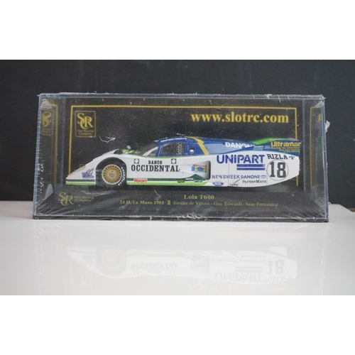 1041 - Five cased slot cars to include 3 x Slotwings (Lola T70 H Le Mans 1970 Ormes / Prophet, Lola T70 Tou... 