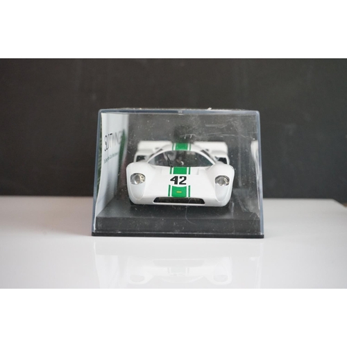 1041 - Five cased slot cars to include 3 x Slotwings (Lola T70 H Le Mans 1970 Ormes / Prophet, Lola T70 Tou... 