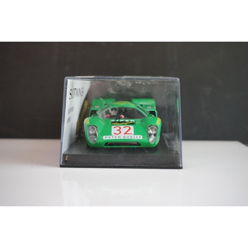 1041 - Five cased slot cars to include 3 x Slotwings (Lola T70 H Le Mans 1970 Ormes / Prophet, Lola T70 Tou... 