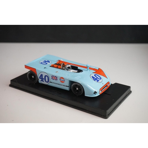 1042 - Six cased Fly slot cars to include Porsche 908 Zeltweg 70, Lola T70 mk 3B Daytona Historics 2000, Lo... 